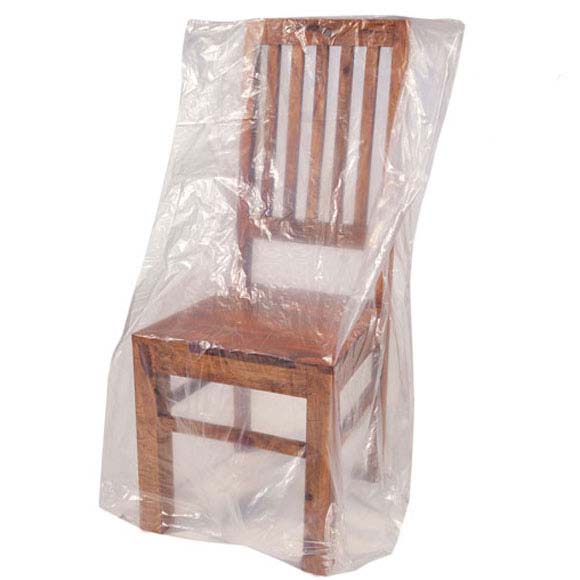 Clear Polythene Dining Chair Dust Covers